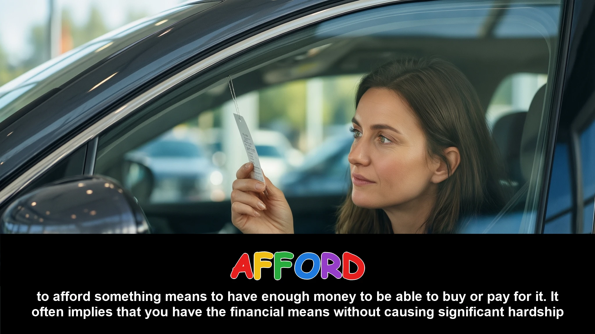 English Illustration for afford